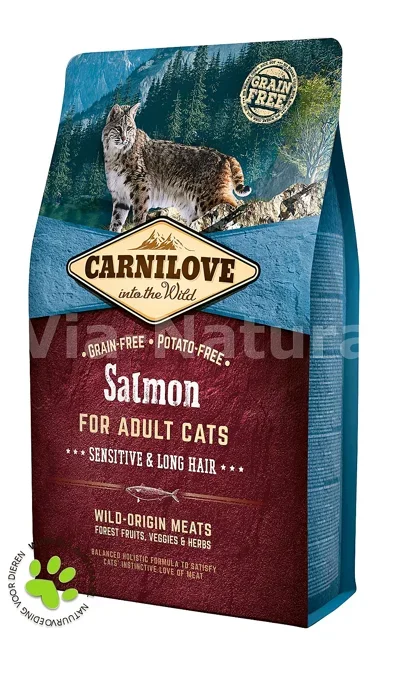 CARNILOVE SALMON SENSITIVE & LONG HAIR 2 KG